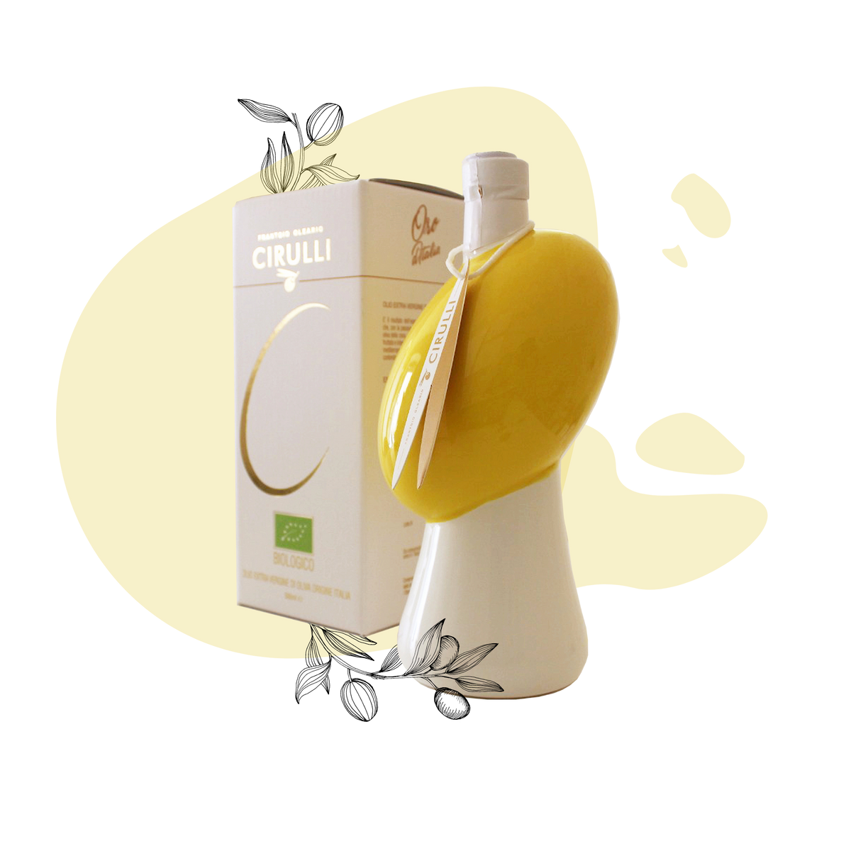 Orcio di olio extravergine Biologico • 500ml • Giallo