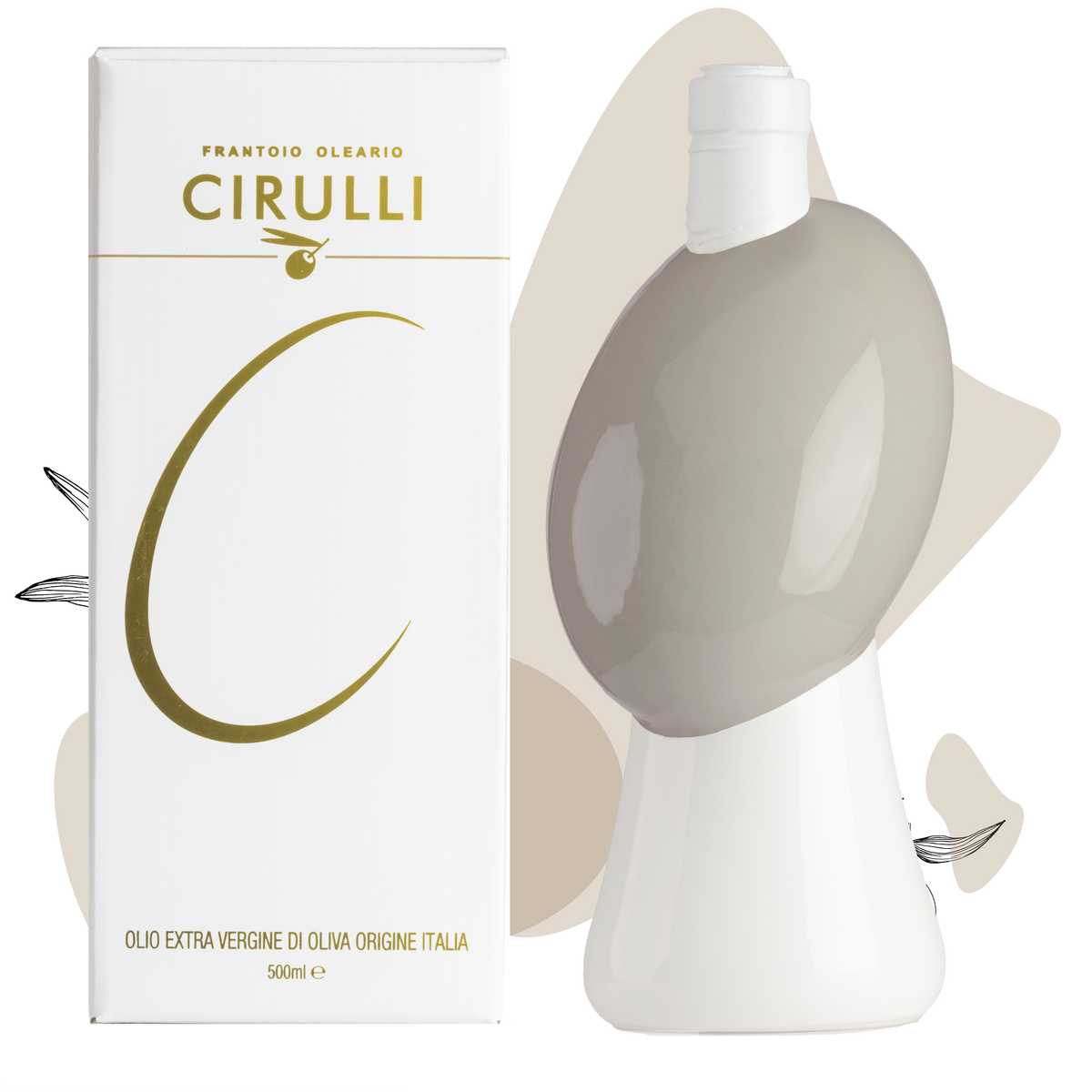 Orcio di olio extravergine di oliva • 500ml • Tortora