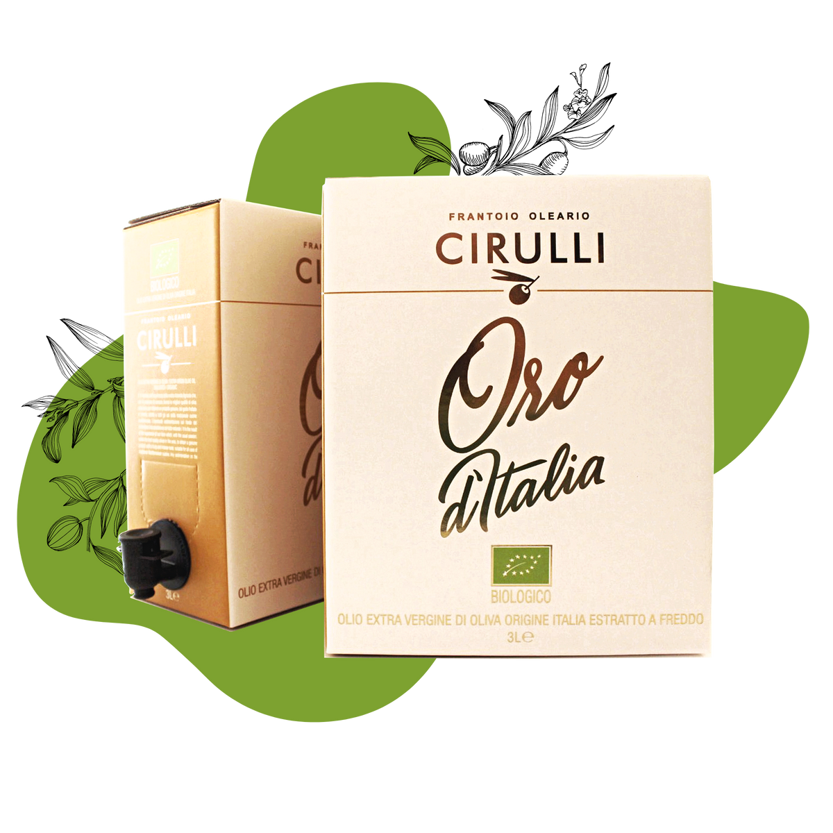 Bag in box di olio extravergine Biologico • 3 Litri